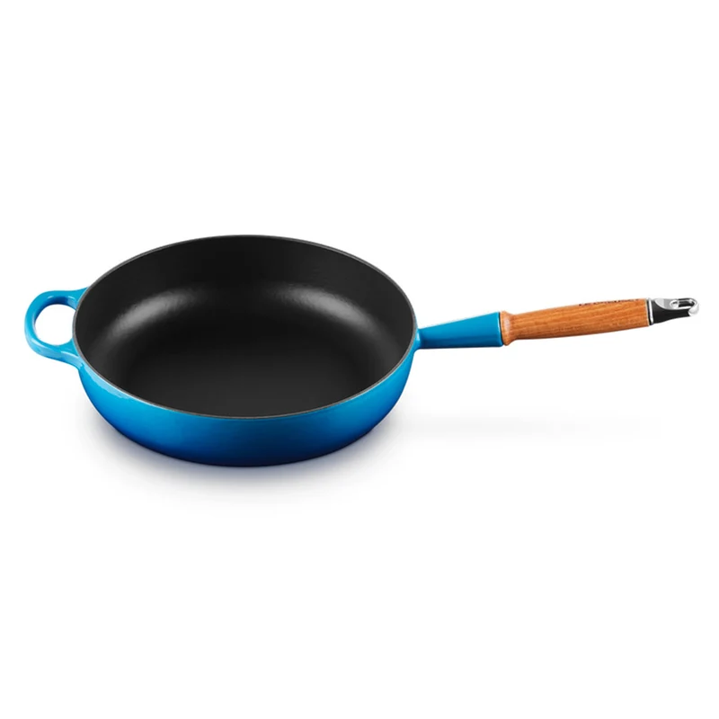 Sartén alta de hierro con mango de madera Le Creuset