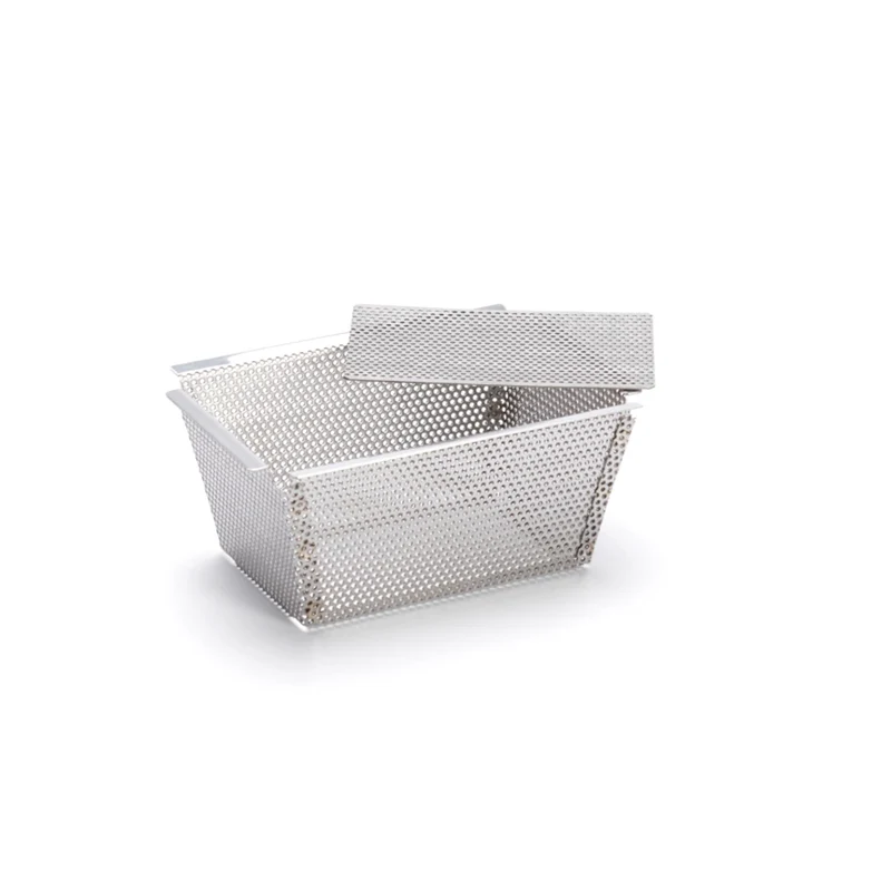 Molde inox rectangular perforado con base desmontable De Buyer