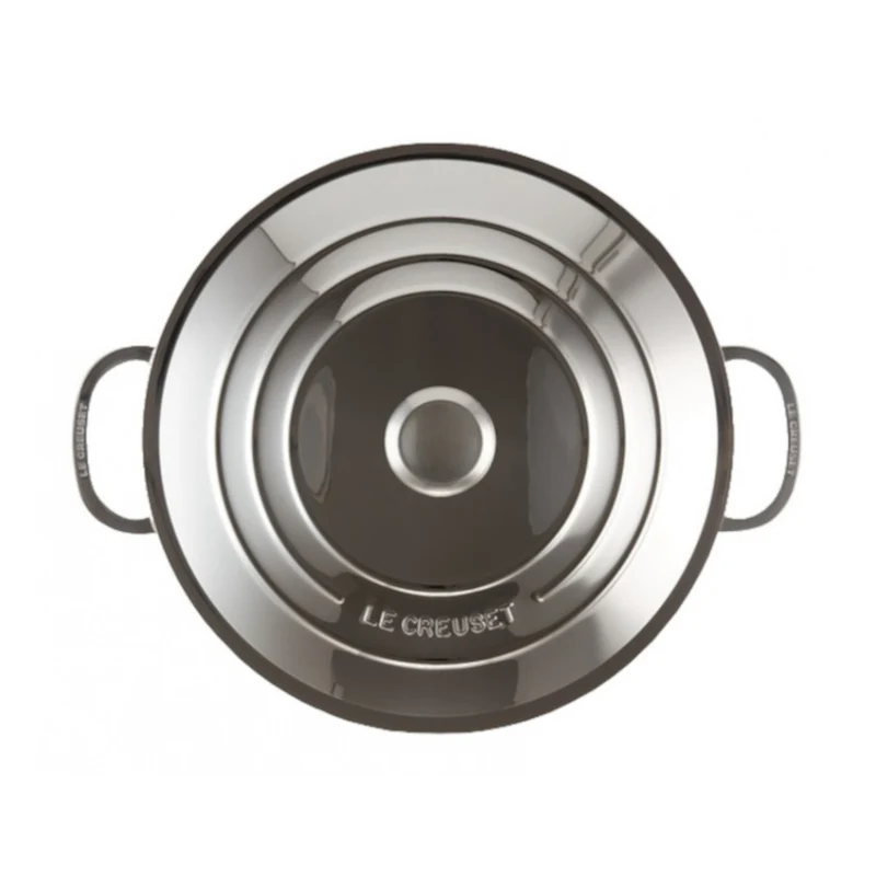 Cacerola acero inox baja con tapa 30cm 3-PLY Le Creuset