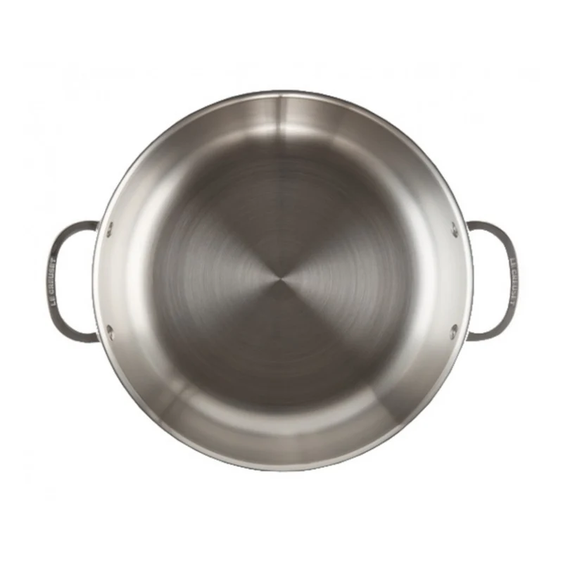 Cacerola acero inox baja con tapa 30cm 3-PLY Le Creuset