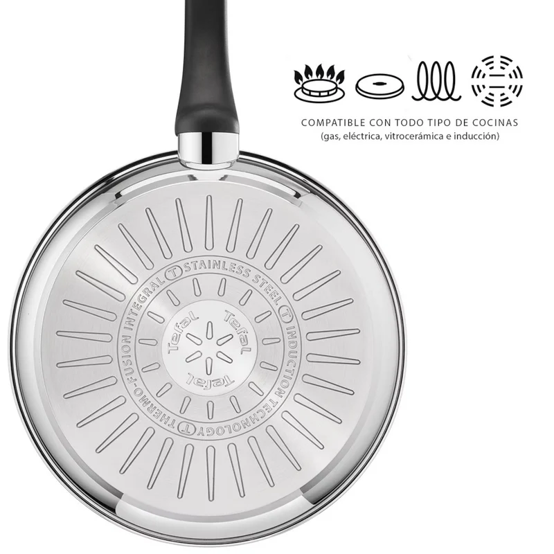 Sartén antiadherente exterior inox Emotion Tefal