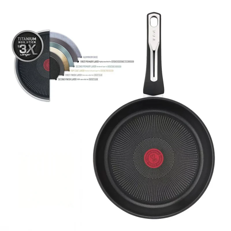 Sartén antiadherente exterior inox Emotion Tefal