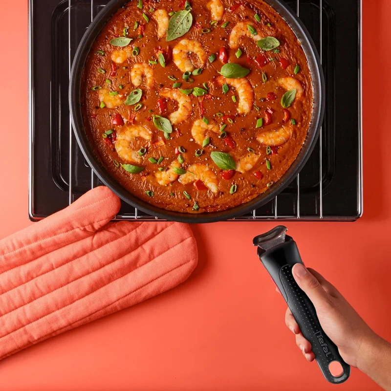 Conjunto de 3 sartenes y mango Ingenio Emotion Tefal 22, 24 y 28 cm