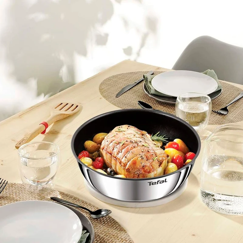 Conjunto de 3 sartenes y mango Ingenio Emotion Tefal 22, 24 y 28 cm