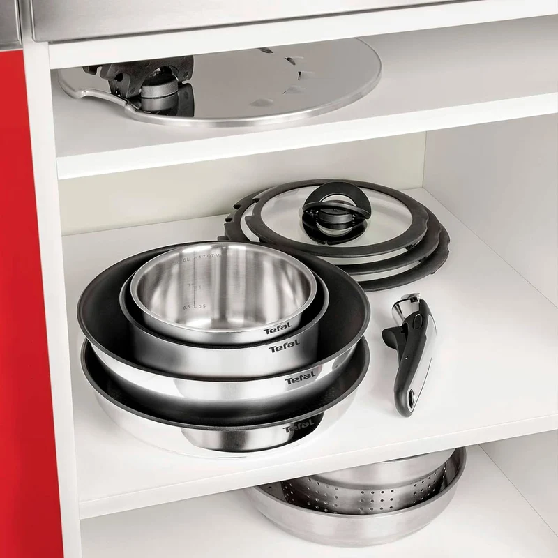 Conjunto de 3 sartenes y mango Ingenio Emotion Tefal 22, 24 y 28 cm