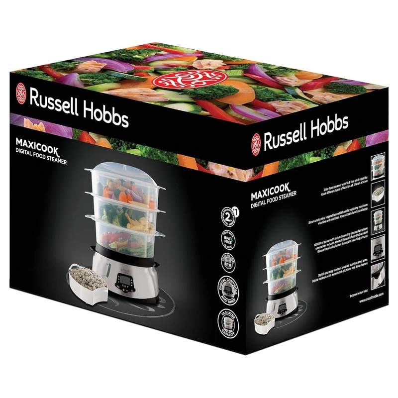 Vaporera de tres pisos Maxicook de Russell Hobbs