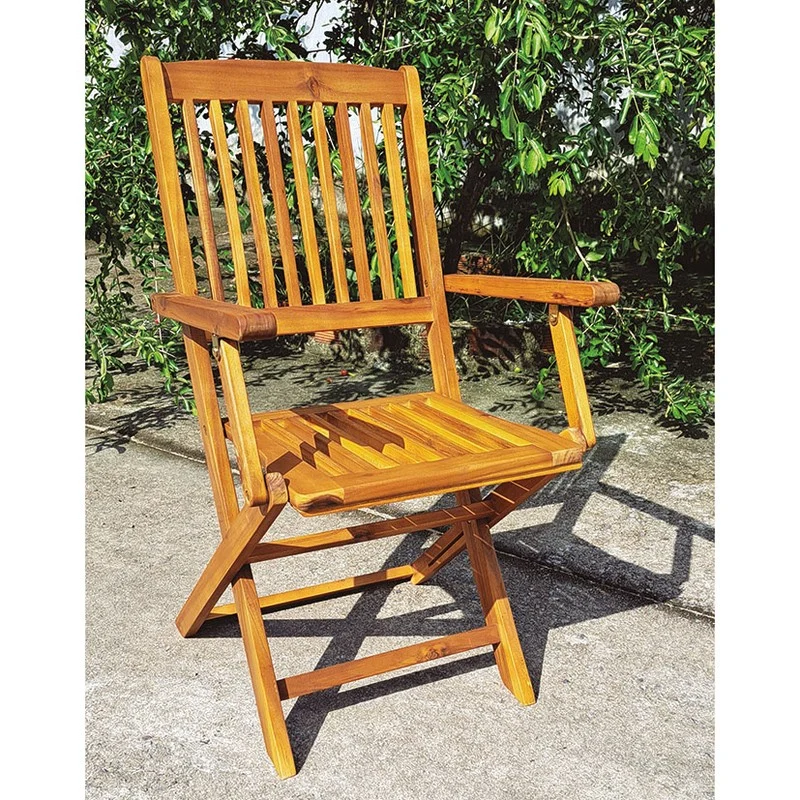 JUEGO 2 SILLAS JARDIN PLEGABLE MEDITERRANEO CON BRAZOS