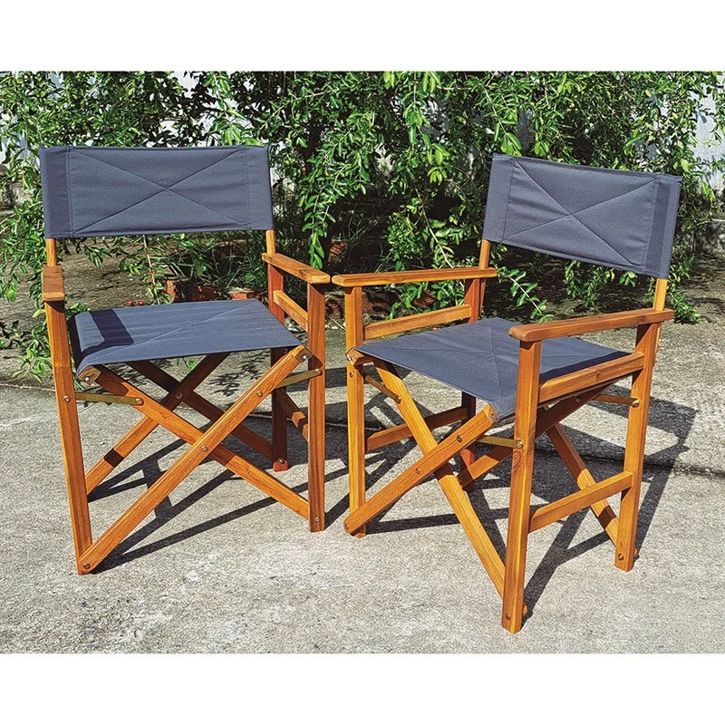 JUEGO 2 SILLAS DIRECTOR PLEGABLE DE JARDIN MEDITERRANEO