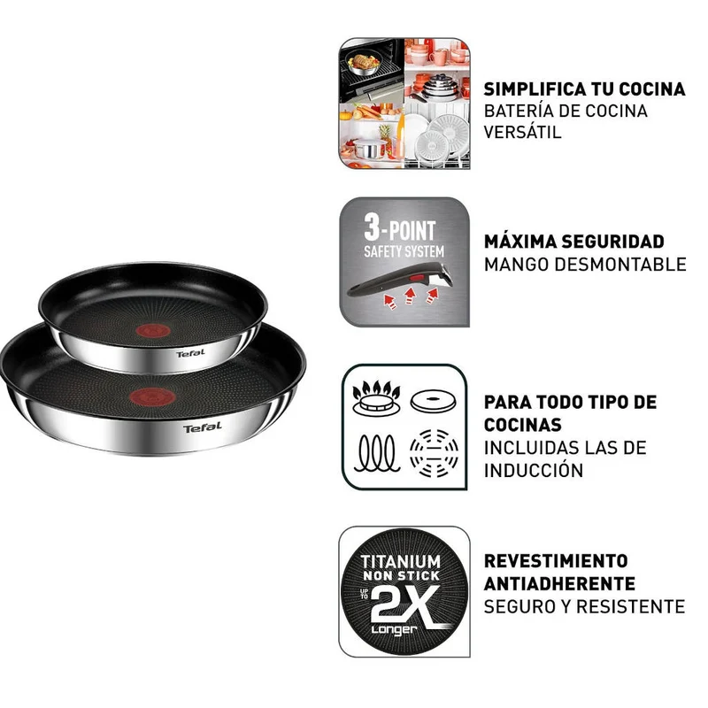 Conjunto de 3 piezas Ingenio Cook Eat Tefal