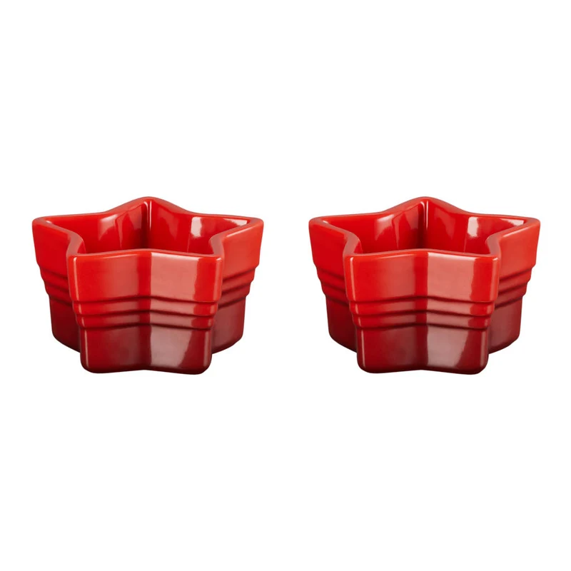 Conjunto de 2 ramequines Estrella Colección Christmas Le Creuset