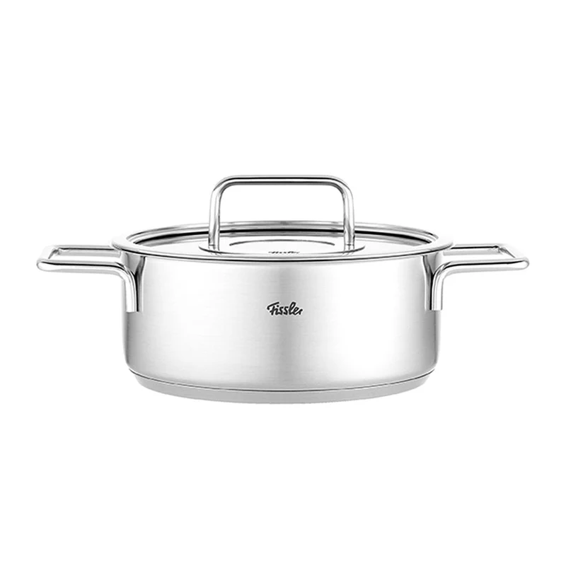Cacerola de acero inoxidable con tapa de cristal Pure Fissler