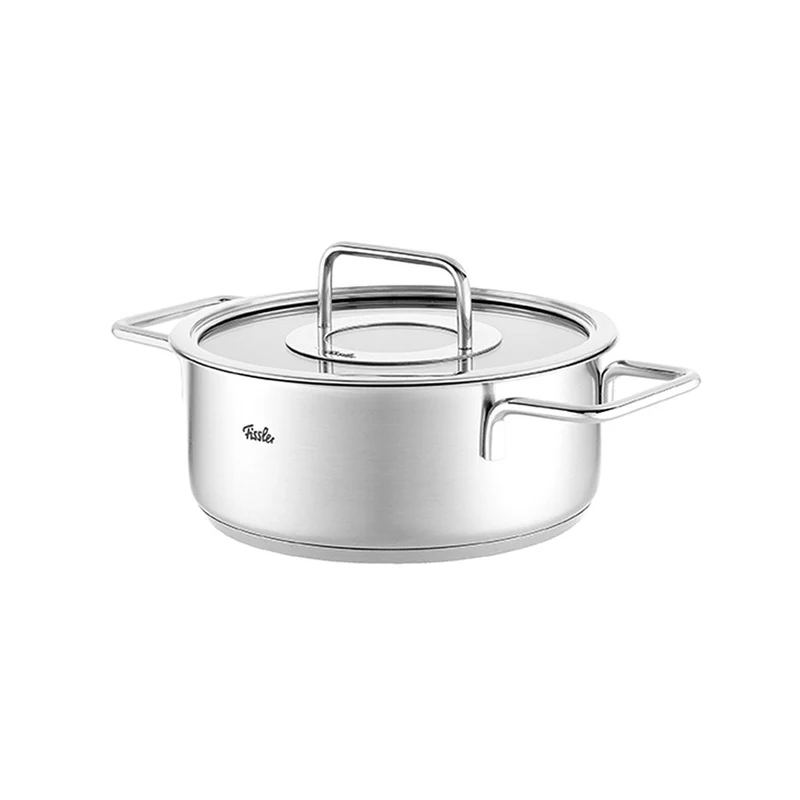 Cacerola de acero inoxidable con tapa de cristal Pure Fissler