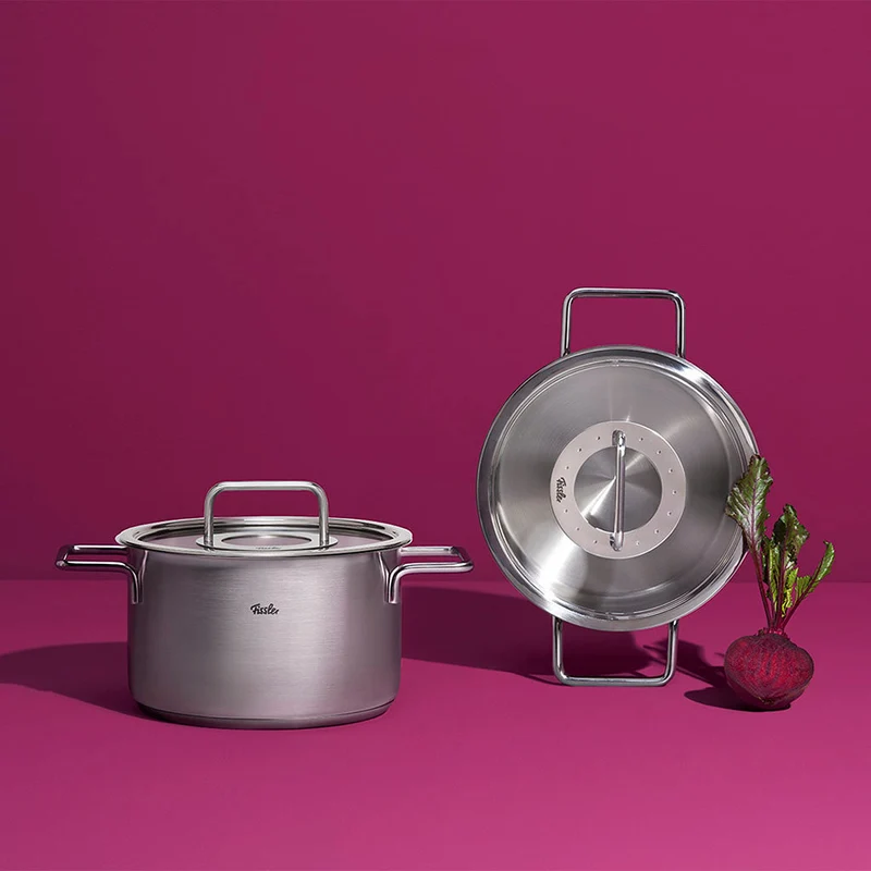 Cacerola de acero inoxidable con tapa de cristal Pure Fissler