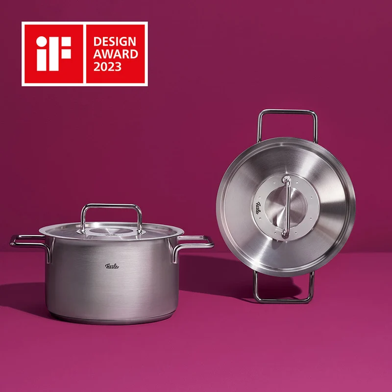 Cacerola con tapa de acero inoxidable Pure Fissler
