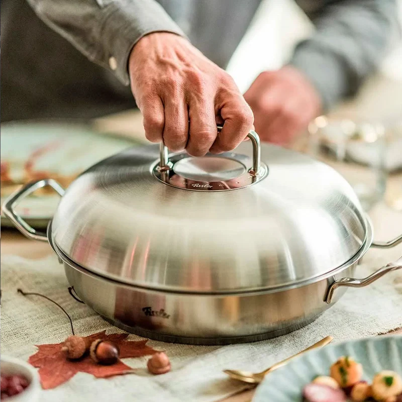 Cacerola baja tipo paellera 28cm de acero inox Original-Profi Collection® Fissler