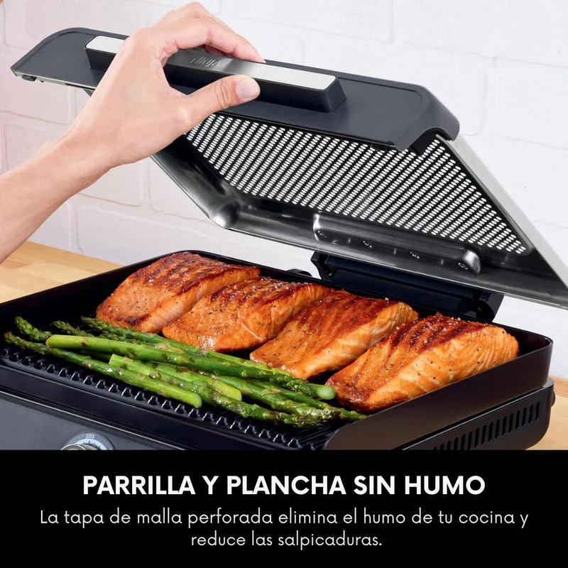 Parrilla y plancha de interior 2 en 1 Sizzle Ninja®