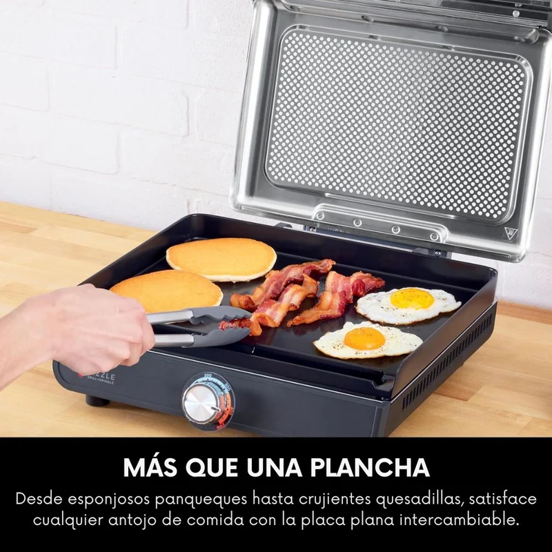Parrilla y plancha de interior 2 en 1 Sizzle Ninja®
