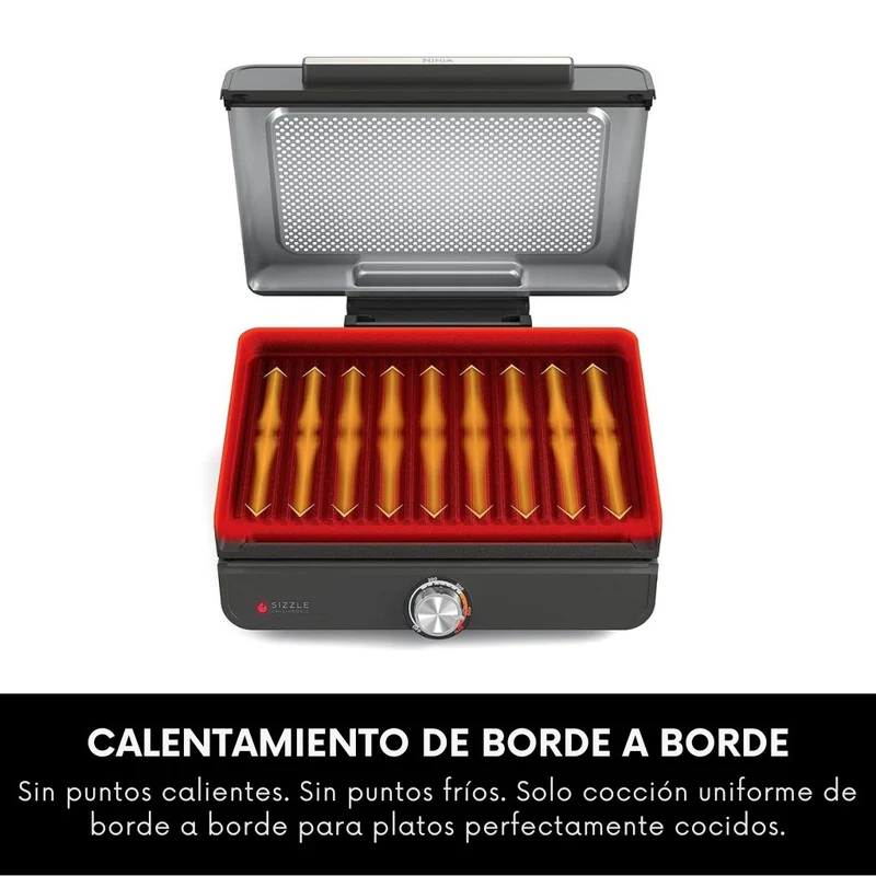 Parrilla y plancha de interior 2 en 1 Sizzle Ninja®