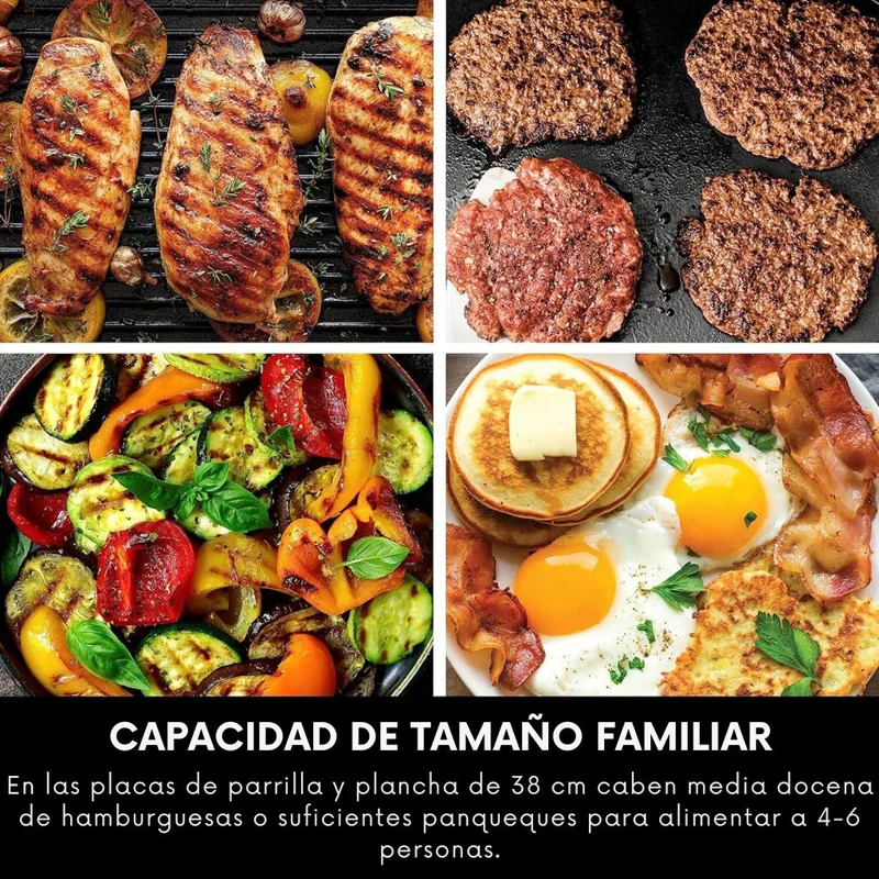 Parrilla y plancha de interior 2 en 1 Sizzle Ninja®