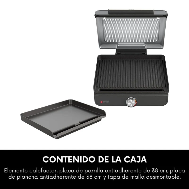 Parrilla y plancha de interior 2 en 1 Sizzle Ninja®