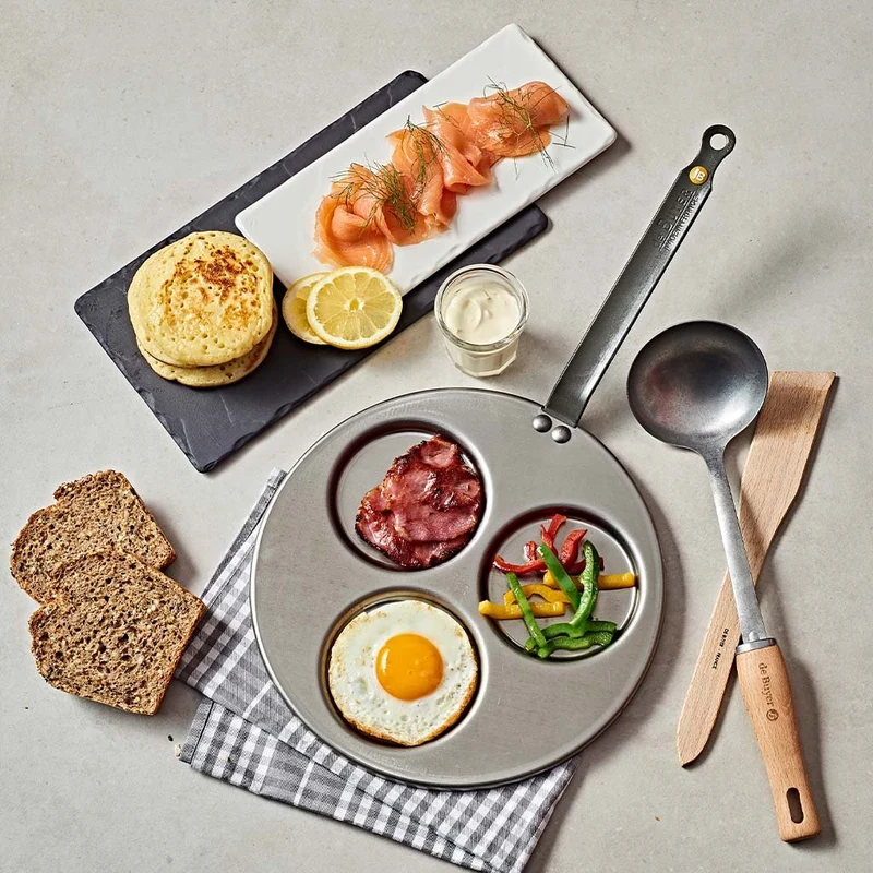 Sartén para 3 blinis hierro Mineral B De Buyer