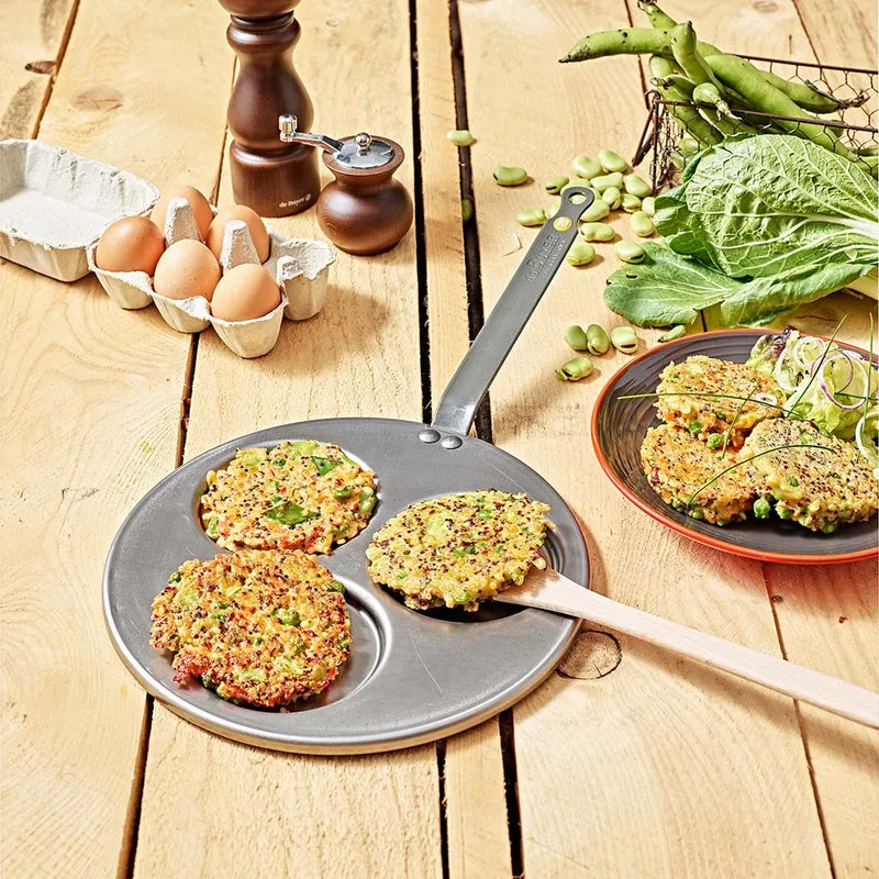 Sartén para 3 blinis hierro Mineral B De Buyer