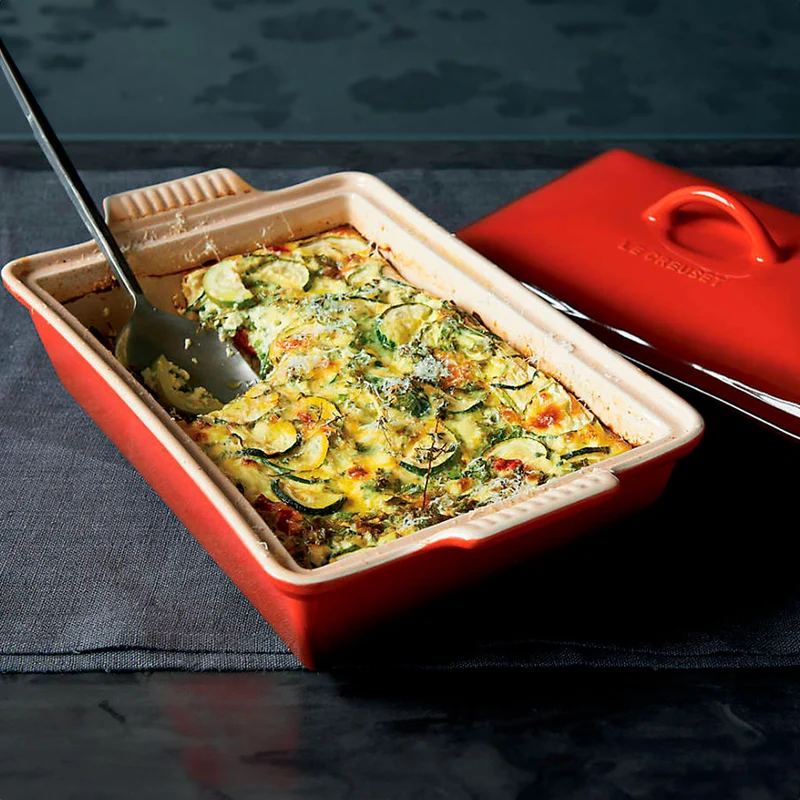 Bandeja cerámica rectangular con tapa Le Creuset