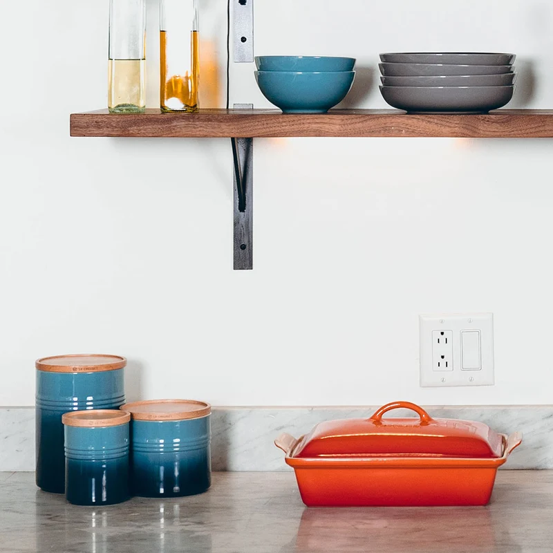 Bandeja cerámica rectangular con tapa Le Creuset