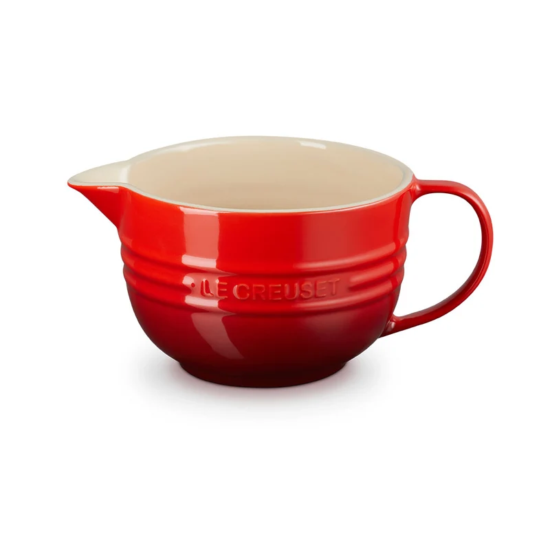 Bol cerámico con asa y pico vertedor de Le Creuset