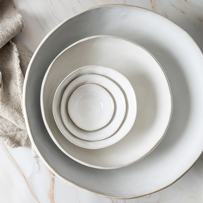 Bol ensaladera y frutero de gres Organic Collection