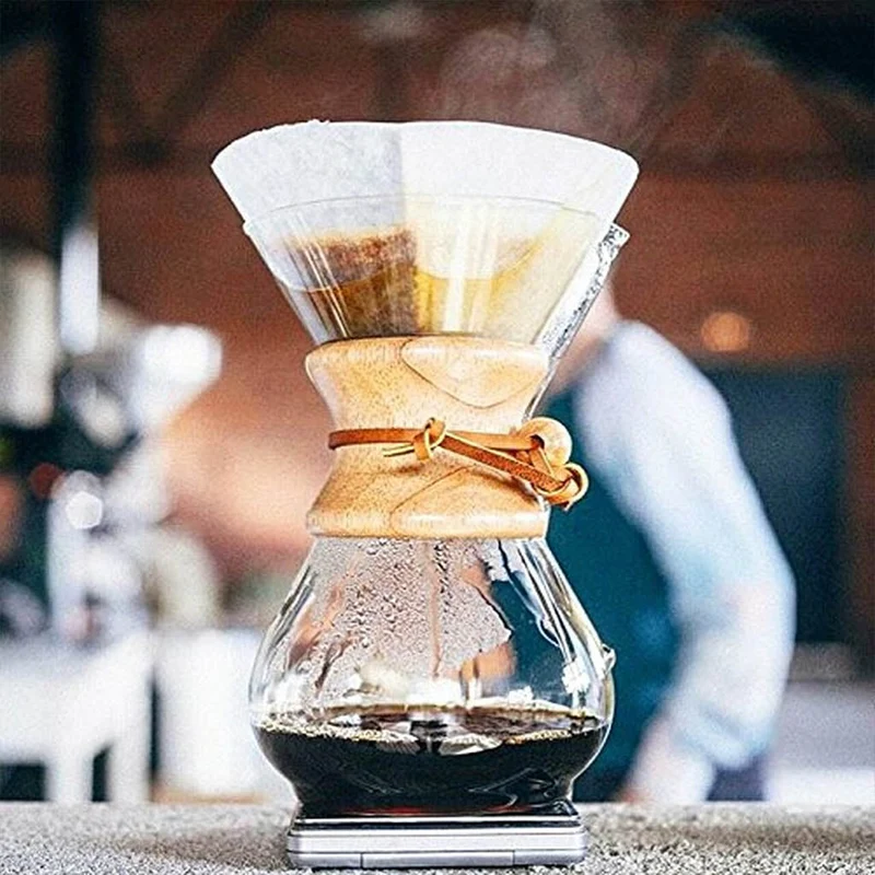 Pack de 100 filtros circulares para cafetera Chemex