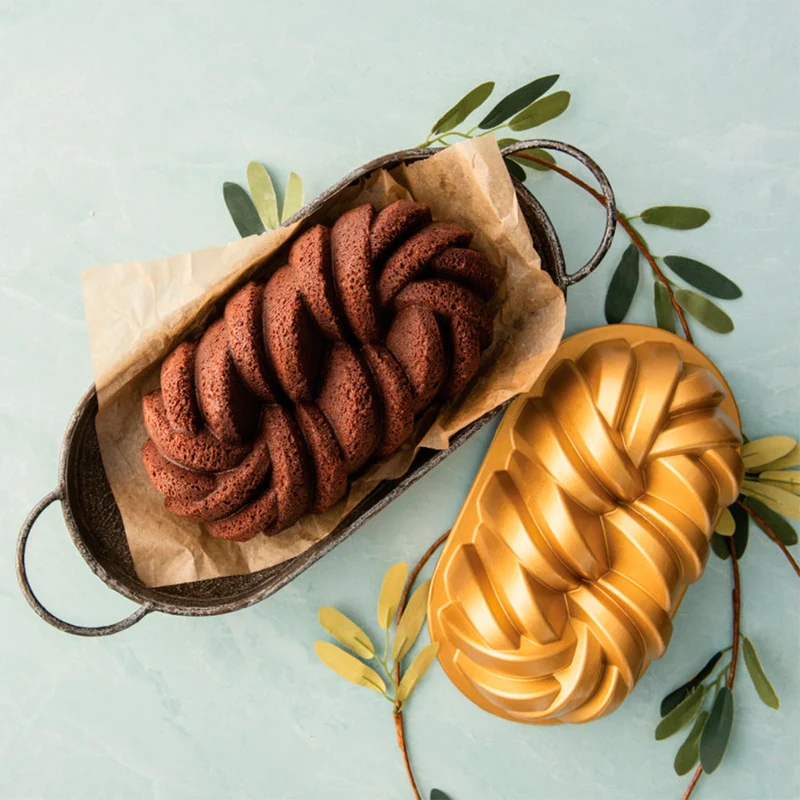 Molde Loaf Pan trenzado 75º Aniversario Nordic Ware
