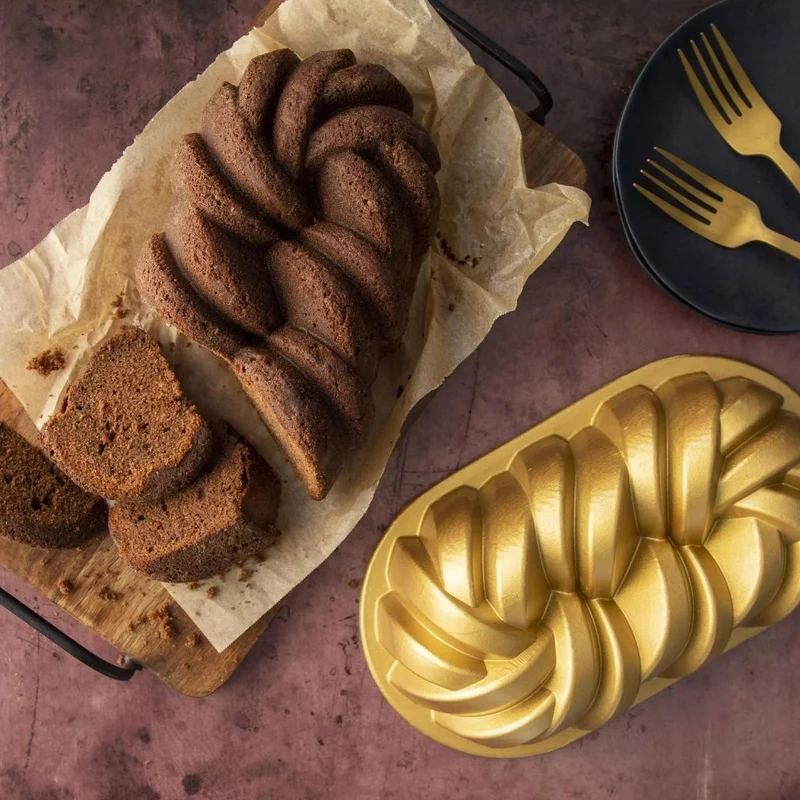 Molde Loaf Pan trenzado 75º Aniversario Nordic Ware