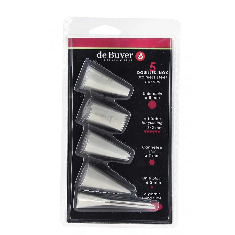 Set de 5 boquillas inox De Buyer