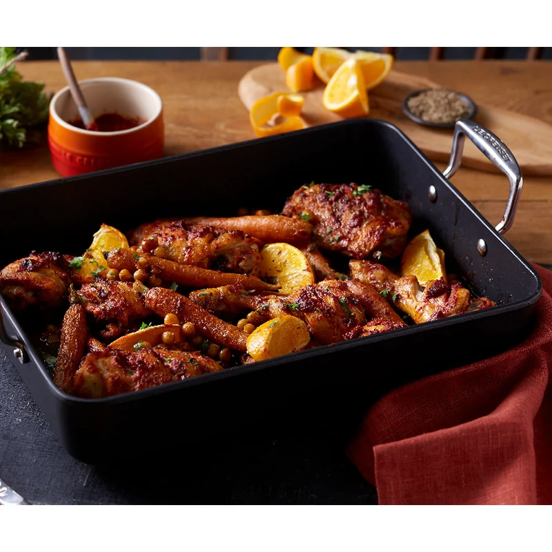 Bandeja asadora antiadherente Le Creuset (fuego y horno)