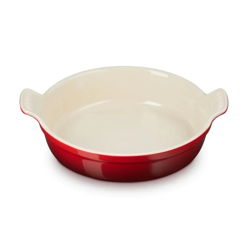 Molde cerámico redondo y fuente Le Creuset