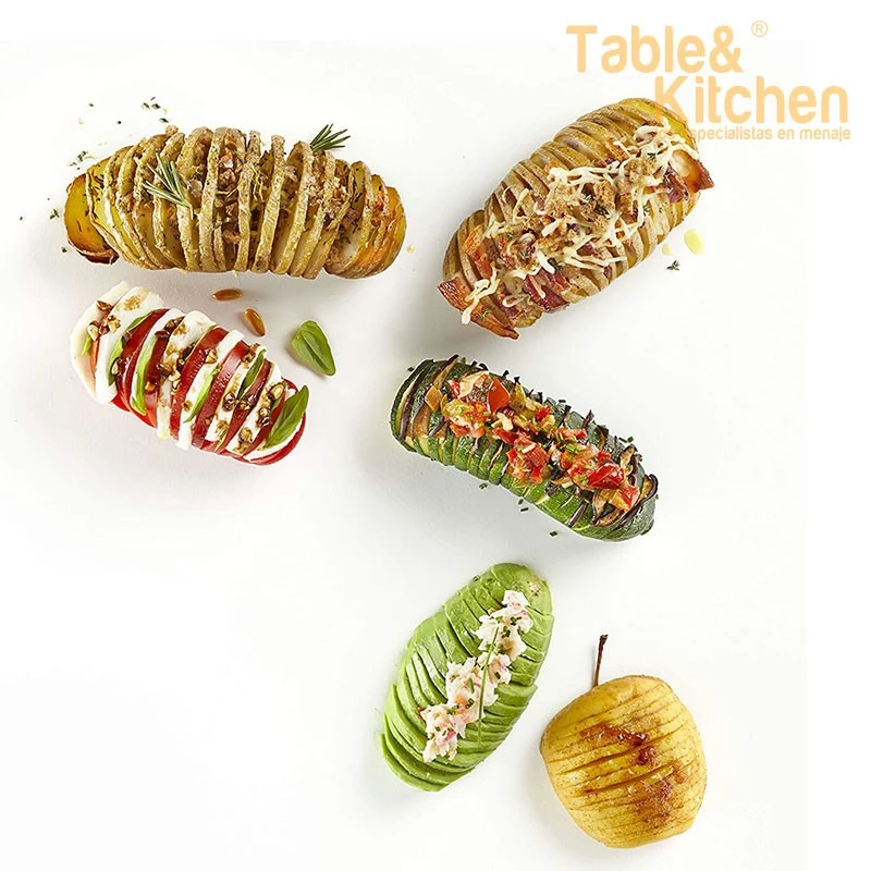 CORTADOR HASSELBACK TERRACOTA LEKUE
