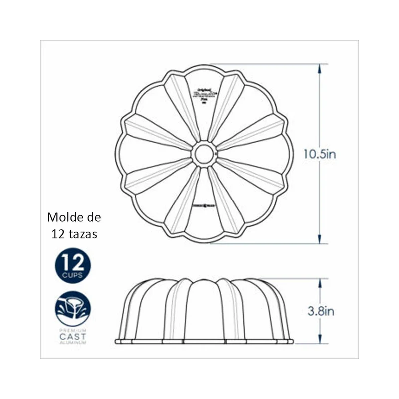 Molde aluminio Anniversary bundt Nordic Ware