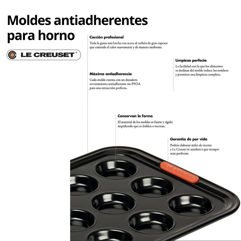 Molde rectangular antiadherente Le Creuset