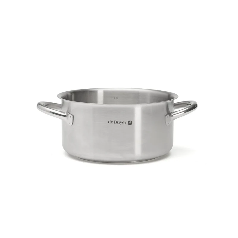 Olla baja de acero inoxidable Prim Appety de De Buyer