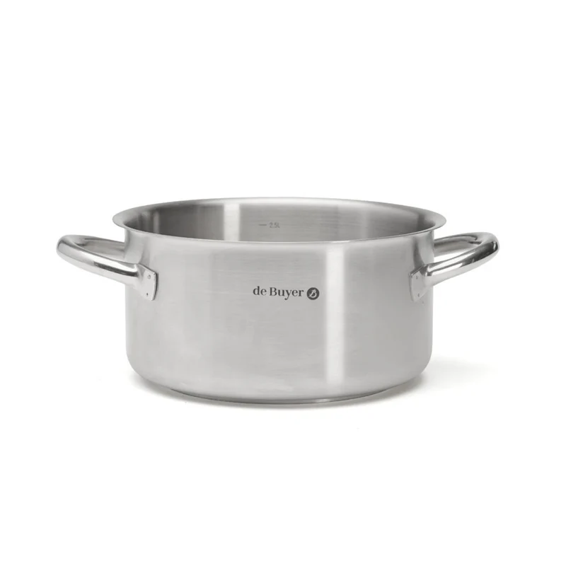 Olla baja de acero inoxidable Prim Appety de De Buyer