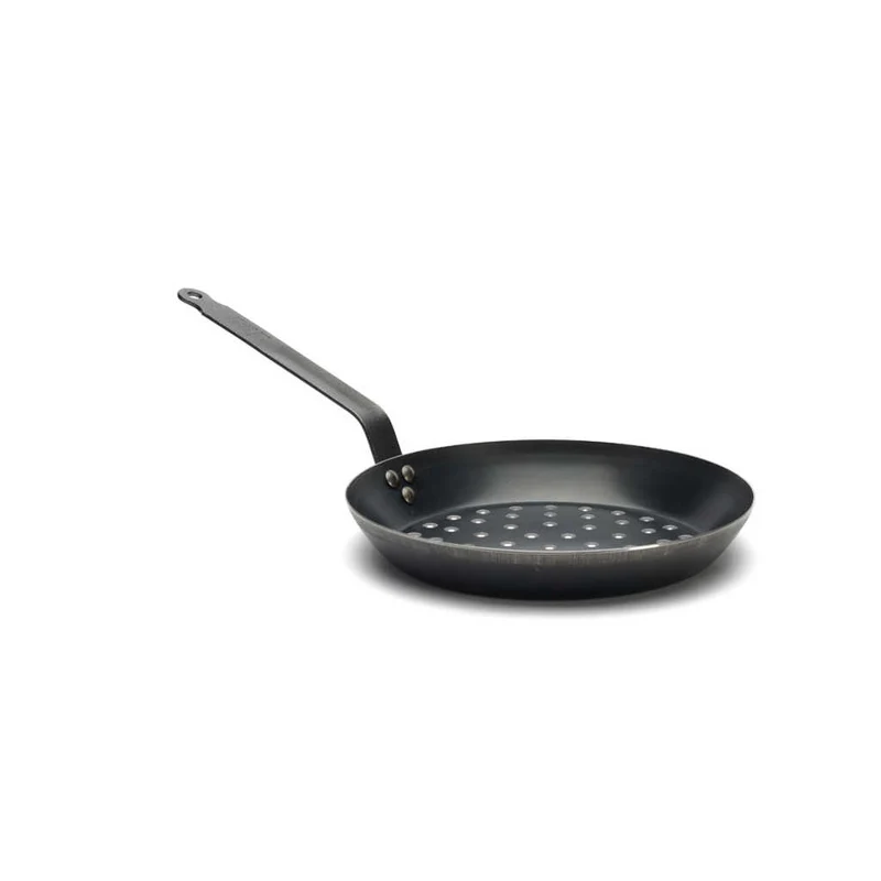 Sartén de hierro De Buyer para asar castañas 28cm
