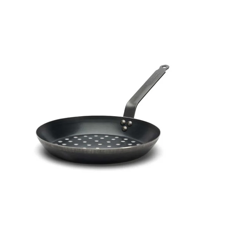 Sartén de hierro De Buyer para asar castañas 28cm