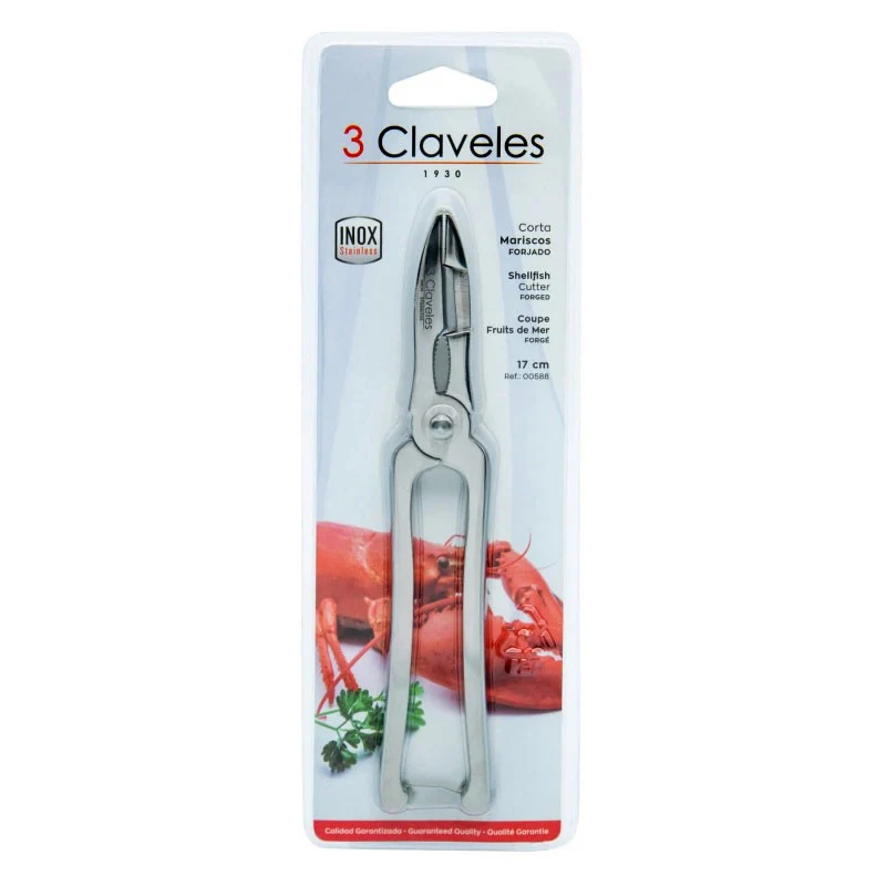 TENAZA MARISCO INOX 17CM 3C