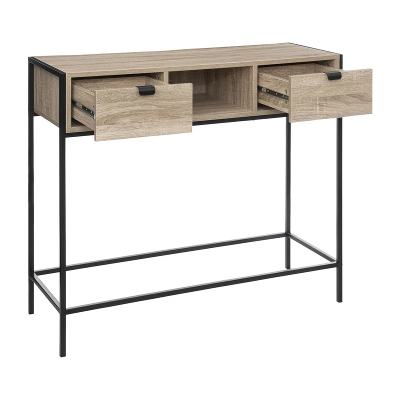 CONSOLA ALIAJ ROBLE NAT. 100X35XH.80 CM.
