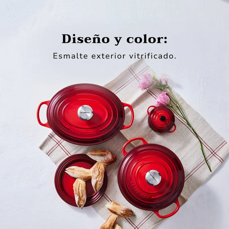 Cocotte redonda baja Signature Le Creuset