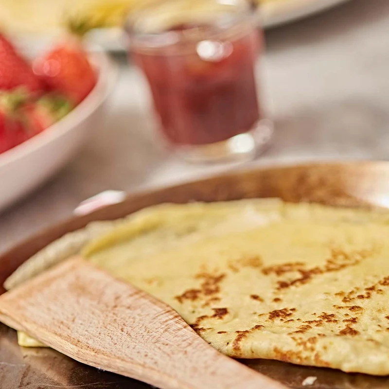 Sartén para crepes Mineral B mango haya De Buyer