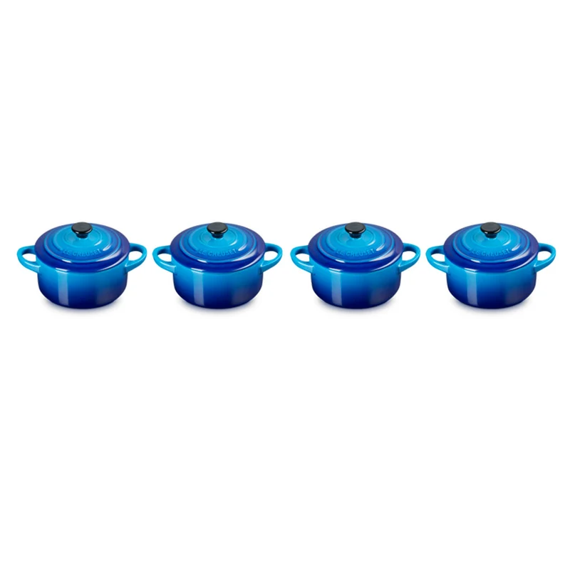 Set de 4 mini cocottes cerámicas Le Creuset