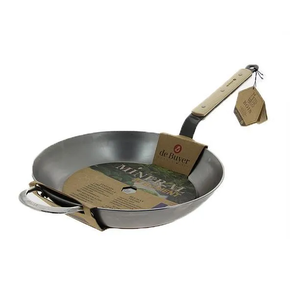 Sartén hierro mineral B con mango de haya De Buyer