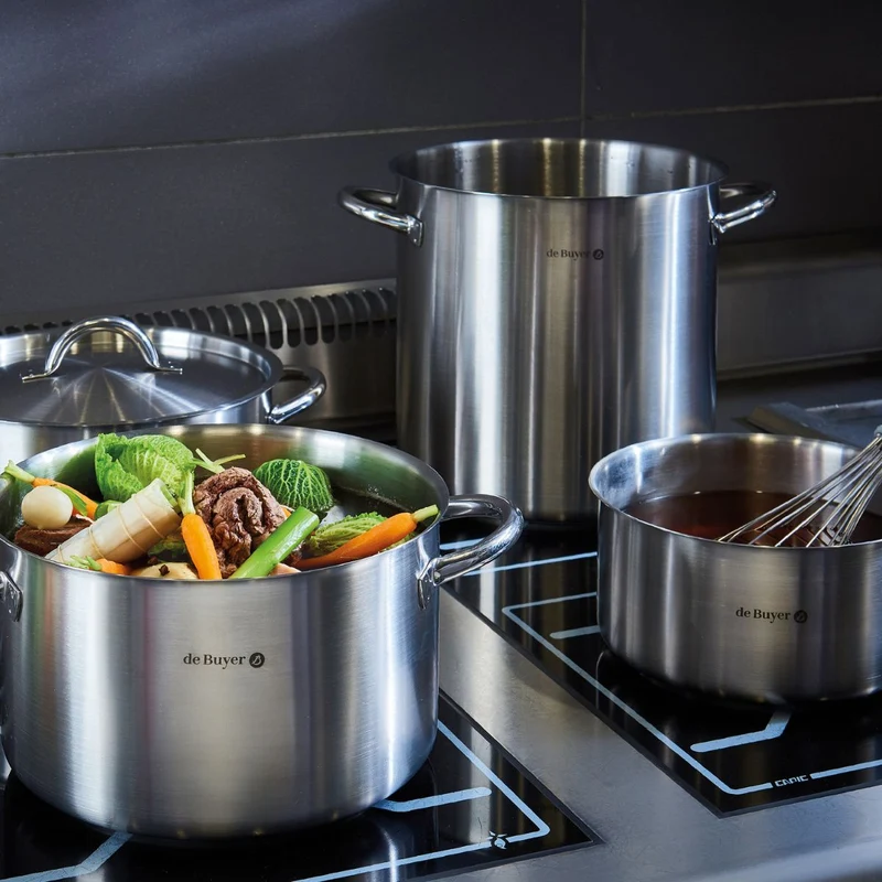 Olla alta de acero inoxidable Prim Appety de De Buyer